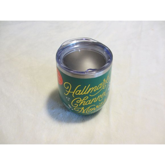 HALLMARK CHANNEL PRODUCT GREEN WINE COOLER GLASS WITH LID NEW, NEVER USED WITH D - Picture 3 of 5